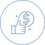 no hidden fees icon